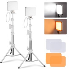 Neewer Basics Led Video Light, 2-Pack, With Stand And Filters, Dimmable, Bi-Col 