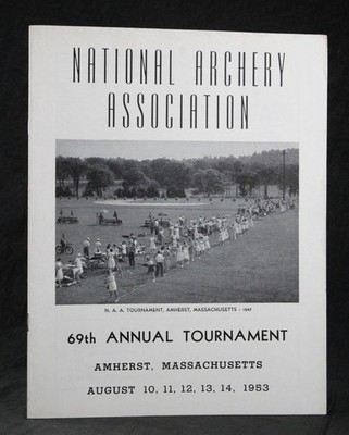 1953 NATIONAL ARCHERY ASSOC, 69th ANNUAL TURNIER, PROGRAMM MASSACHUSETTS, RB4