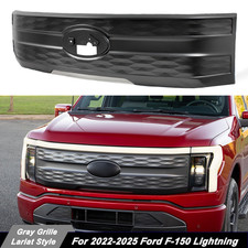 Grey Gray Grille Assembly Lariat Style For 2022-2025 Ford F150 F-150 Lightning