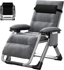 ABORON Upgrade Zero Gravity Chair/Armrest Mat,Premium Lawn Folding Lounge Chairs