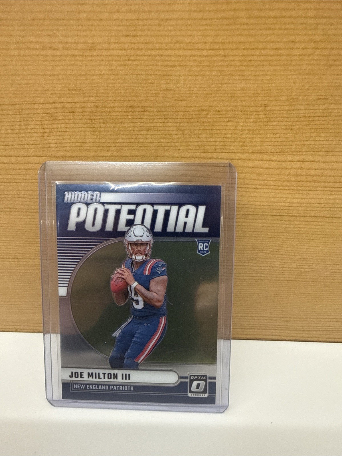 2024 Panini Donruss Optic Hidden Potential Joe Milton III #1 Ice Prizm /15 (RC)