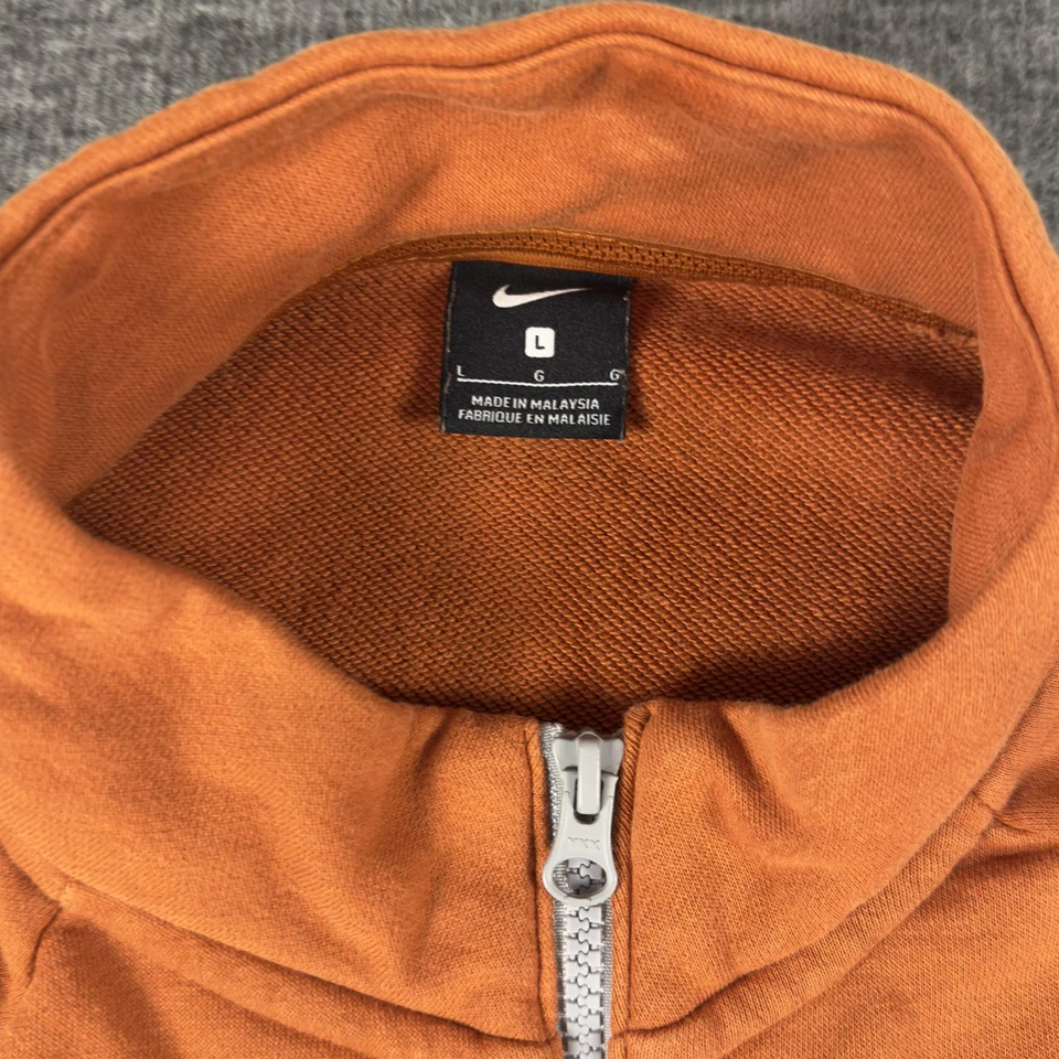 Pulôver Texas Longhorns moletom quarto de zíper masculino grande Nike NCAA gancho Em - Imagem 3 de 4