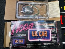 Vintage Kool Glo Purple Neon License Plate Frame Or Brake Light Indicator 90s
