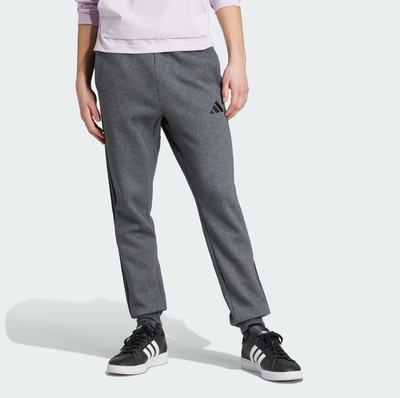 adidas men Essentials 3-Stripes Fleece Pants Size Large Dark Grey New With Tags