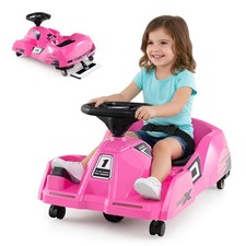 12V Ride on Toy Car Electric Go Kart with Cleaning Fun  Remote Control Pink