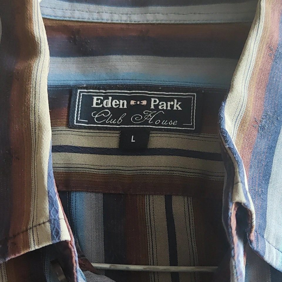 Eden Park Club House chemise habillée homme L rayée multicolore manches longues - Photo 2/2