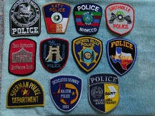 Texas Police Patches 11 patches FREE SHIPPING
