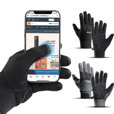 Winter Waterproof Gloves Touch Screen Fleece Motorcycle Ski Full Finger Gloves