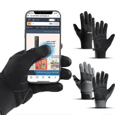 Winter Waterproof Gloves Touch Screen Fleece Motorcycle Ski Full Finger Gloves