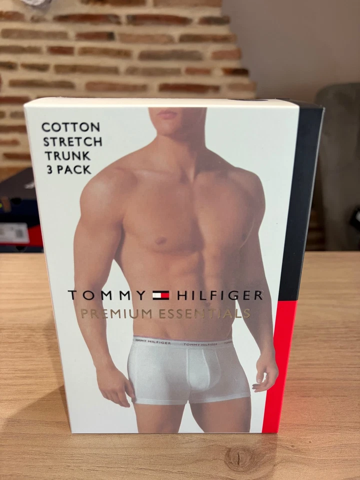 Tommy Hilfiger Premium Essentials - Lot de 3 boxers Trunk Bleu marine - Taille L - Photo 1/4