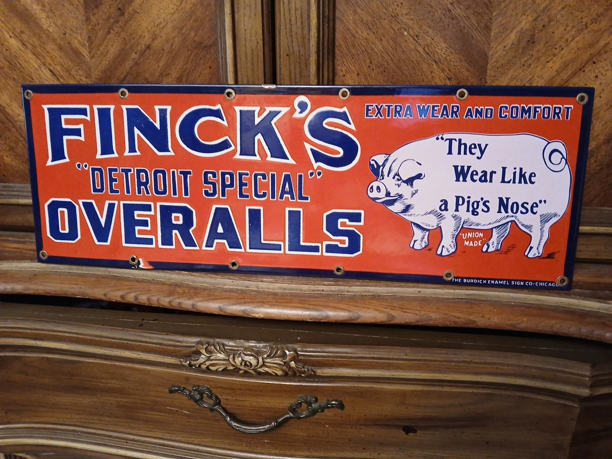 Overalls Sign In Original Advertising Signs (1930-1969) for sale