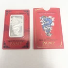 2024 PAMP 1 Oz Silver Lunar Year of the Dragon Bar in Assay