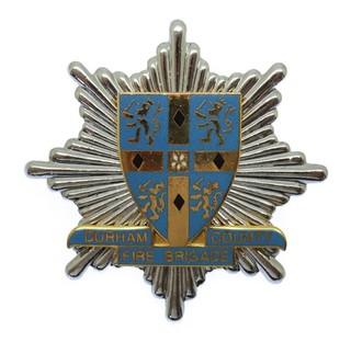 Obsolete Durham County Fire Brigade Cap Badge #23
