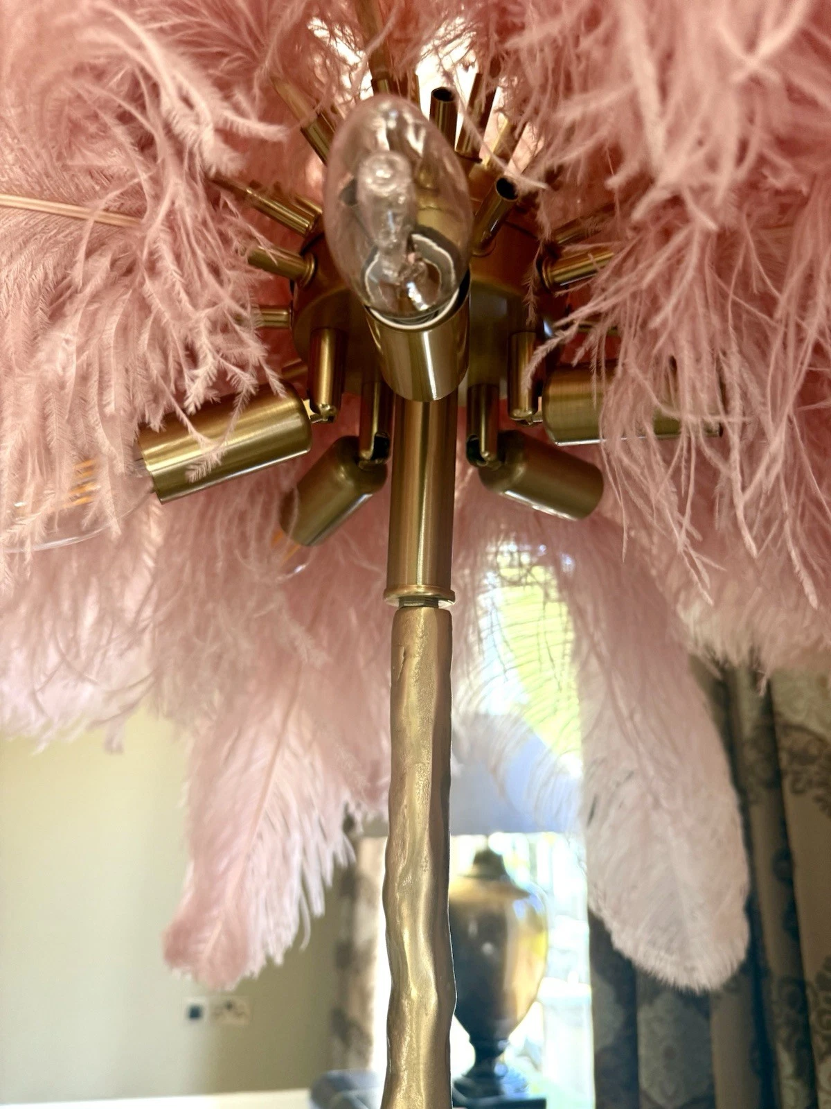 Gallery image 5 for Ostrich Feather Burlesque Floor Lamp With Brass Stand RRP £1,276