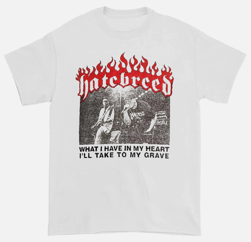 Vtg Hatebreed 1997 Tour Band Heavy Cotton White All Unisex Shirt