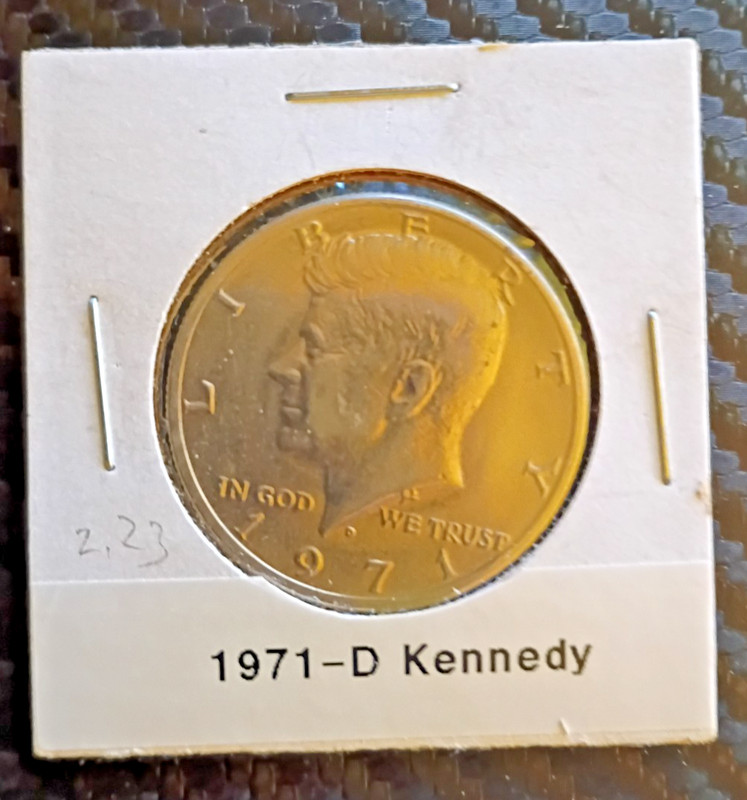 1971-D Kennedy Half Dollar Denver Mint 50¢ US Coin Circulated Holder