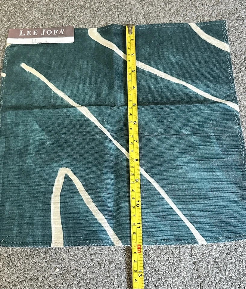 Lee Jofa Fabric Sample Remnant Graffito Teal Pearl 12” Kelly Wearstler Crafts  - Image 3 of 4