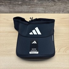 Adidas Hat Visor Strap Back Womens One Size Black Superlite 3 AEROREADY NWT