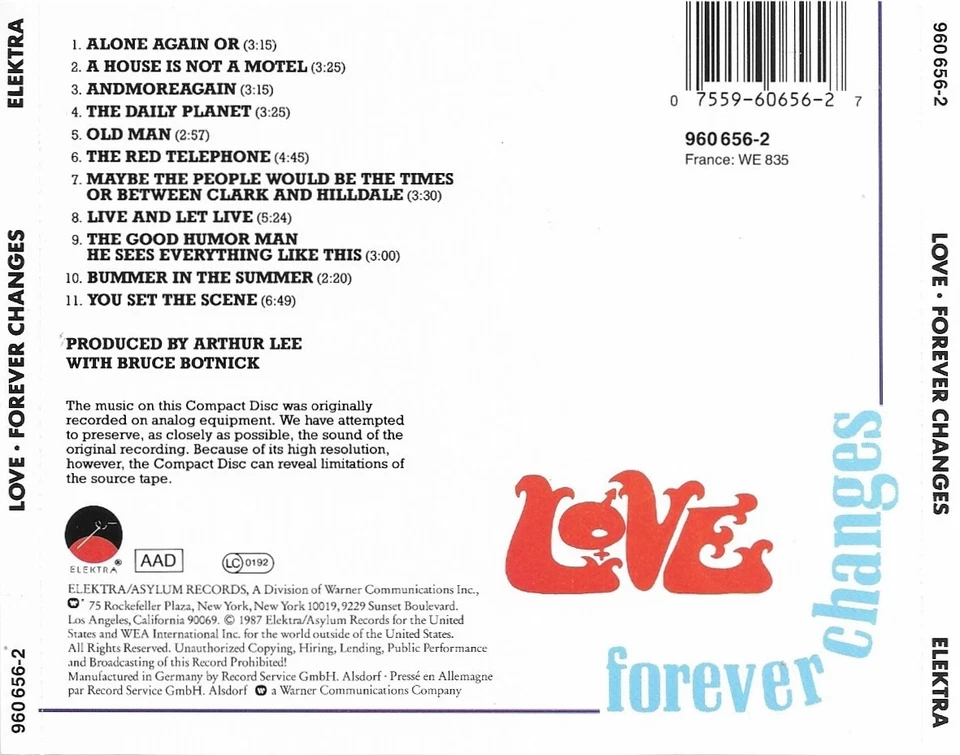 CD: Love: Forever Changes (1967 / 1987) Günstige Portoregelung! - Bild 2 von 2