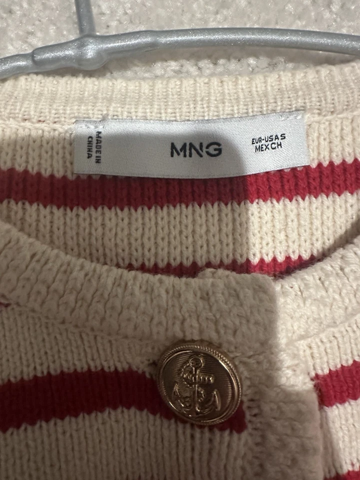 Cárdigan tejido a rayas mango Foto 2 de 2