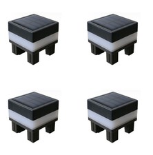 4X LED Solar Pfosten S&auml;ulenleuchte Zaun Solarlampe Kappen Au&beta;en Gartenlicht HOT/
