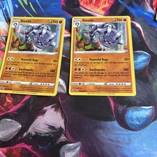2 - Steelix Holo Rare SWSH08: Pokemon Fusion Strike 139/264 NM - Set Of 2