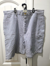 GAP Blue/White Striped Seersucker Chino Short...