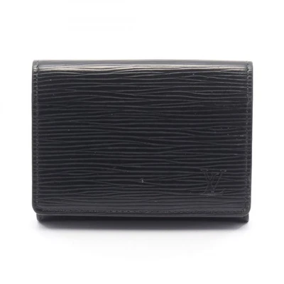 LOUIS VUITTON Emvelop Cult de Visit Card Case M60652 Epi cuir noir occasion h... - Photo 1/4