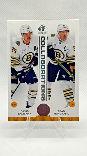 David Pastrnak / Brad Marchand #C-2 2023 SP Authentic Collaborations card