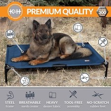 K H Outdoor Elevated Dog Bed - Cooling Raised Dog Bed for Large Extra-Large -