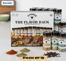 Kinders Organic The Flavor Rack Seasoning Set, 12-count, 38.8 oz