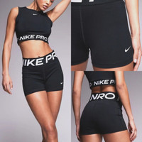 Nike Pro 3 Womens Shorts High Waisted Sports Gym Jogging Activewear