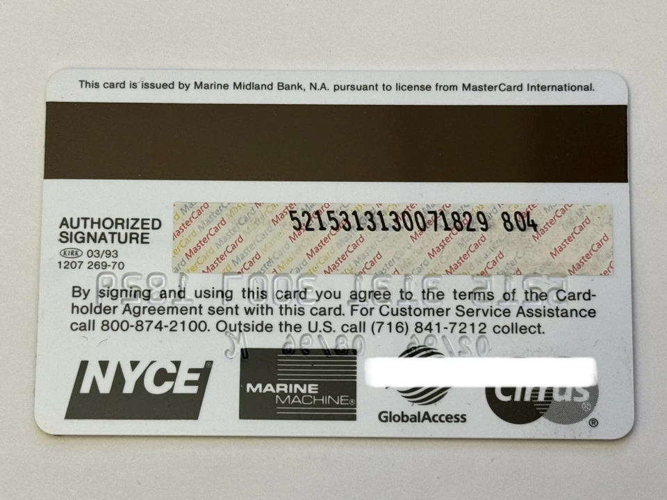 ABC Bowling▪️Marine Midland Bank Collectible Credit Card▪️Expired in 1996▪️Eagle - Image 2 of 2