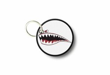 Keychain keyring print patch morale iron biker shark sign