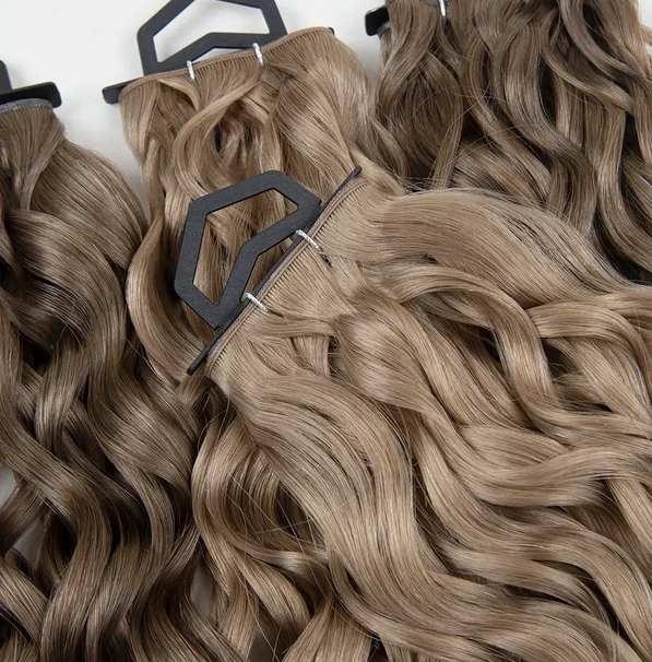 Extensiones de cabello humano 100 % Remy trama rizada genio sin costuras 100 g Foto 4 de 4