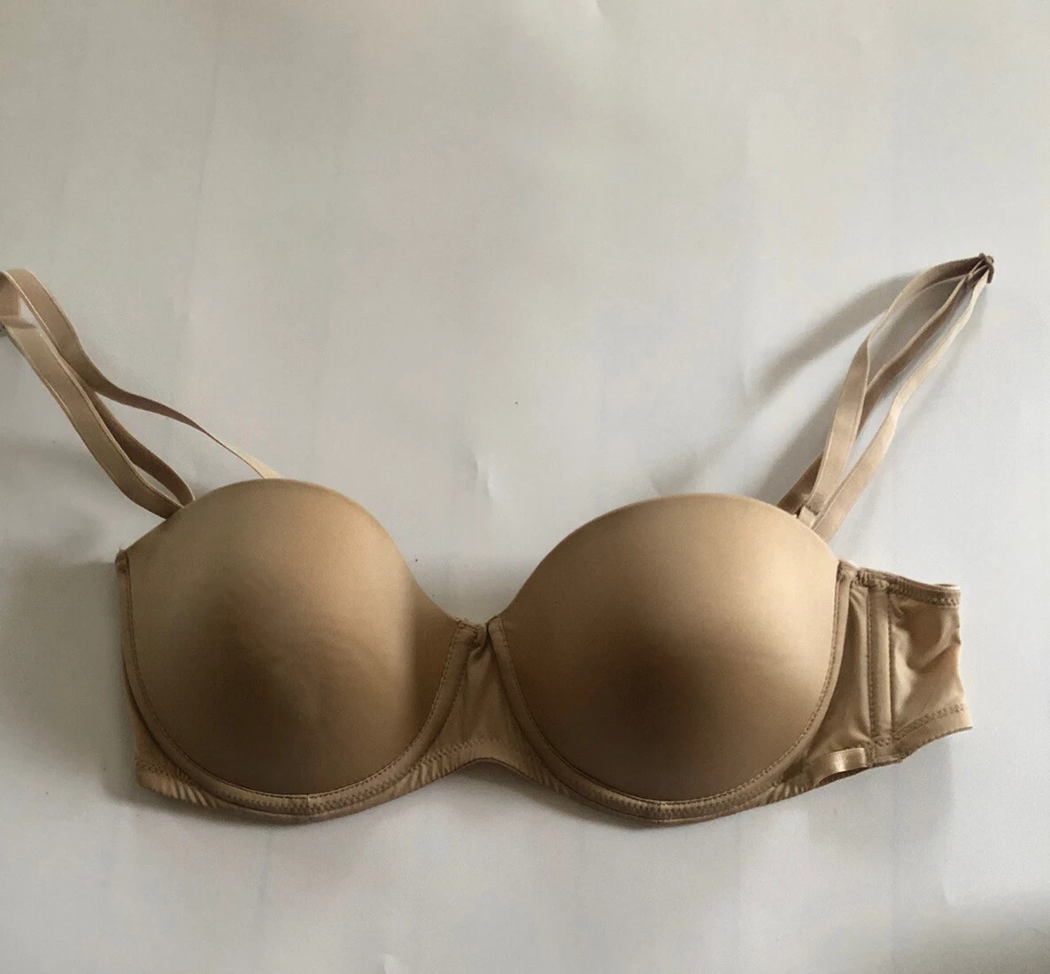 Calvin Klein Sz 36A Beige Nude Strapless Convertible Multiway Push