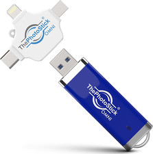 ThePhotoStick Omni 256GB - Effortless Photo and Video Backup for Apple, Android