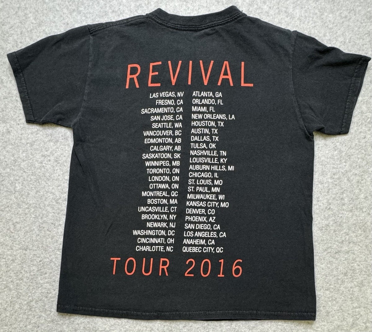 Selena Gomez Revival Tour 2016 Official Merch Black Concert T 