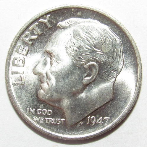 1947 S Roosevelt Dime CH BU (P143)