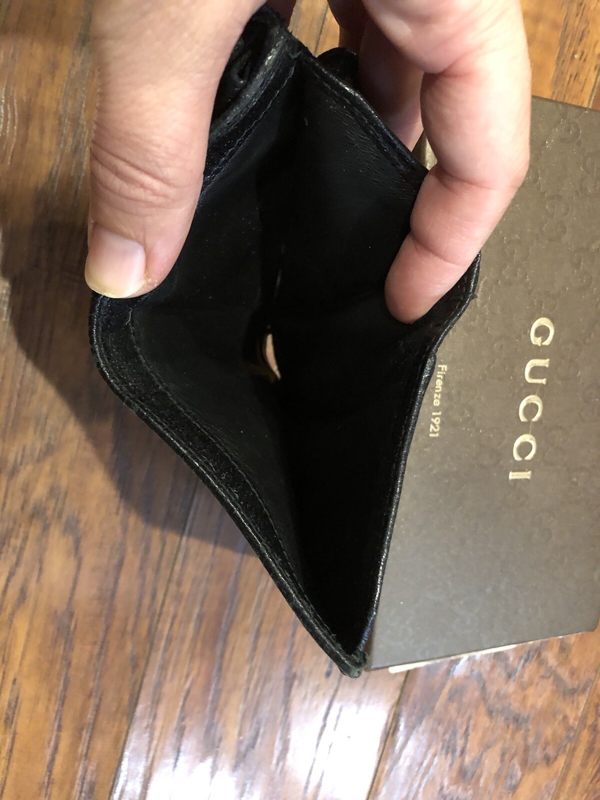 Authentic GUCCI Monogram Black Silver Canvas Leat… - image 9