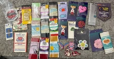 Vintage Lot Sewing Items Needles Hem & Seam Binding Tape Appliqués Most New