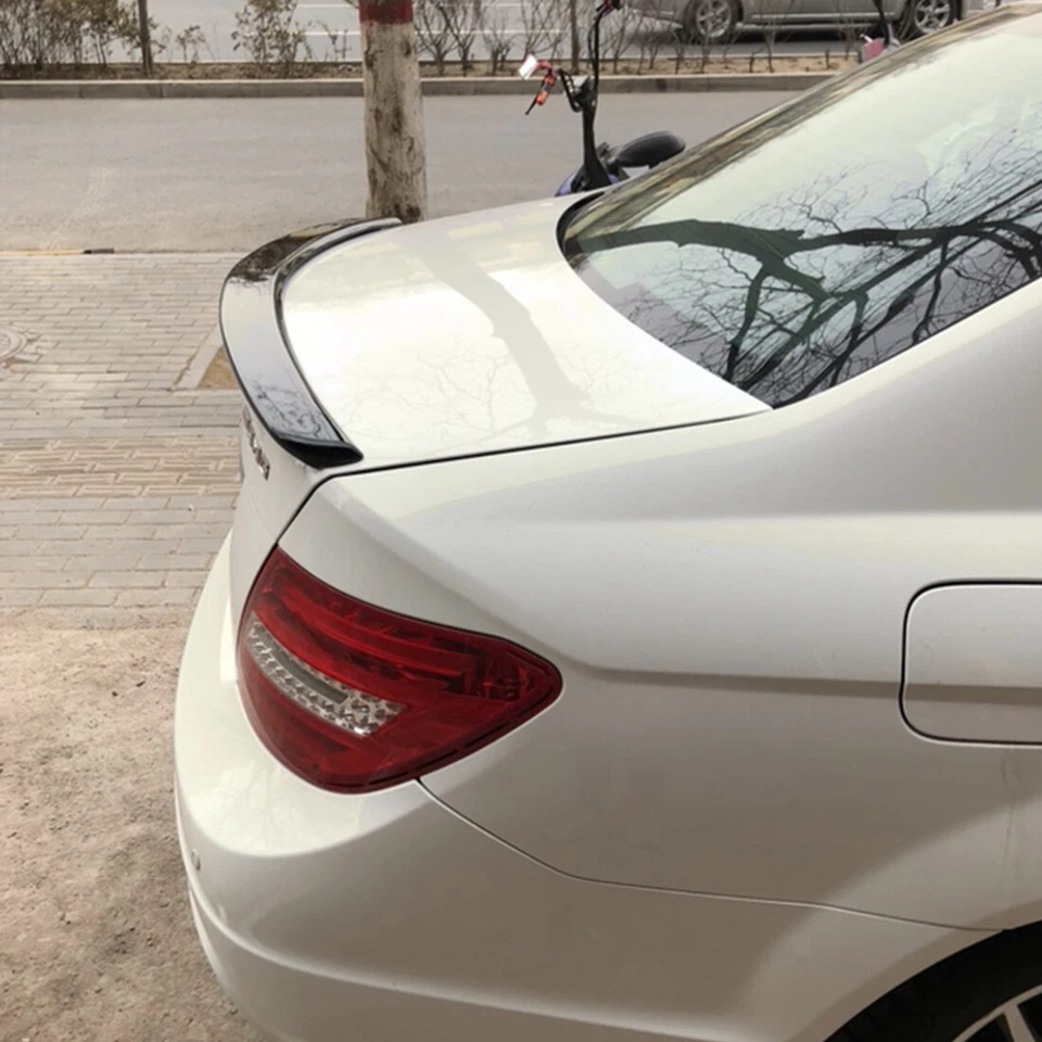 Painted Black Rear Trunk Spoiler Lip For Mercedes W204 08-14 Sedan AMG C250 C300 - Изображение 3 из 4