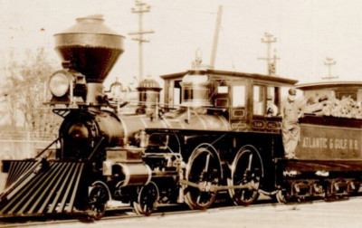 Atlantic & Gulf R.R. Early Type Train at Smith Creek Station, Dearborn, Michigan