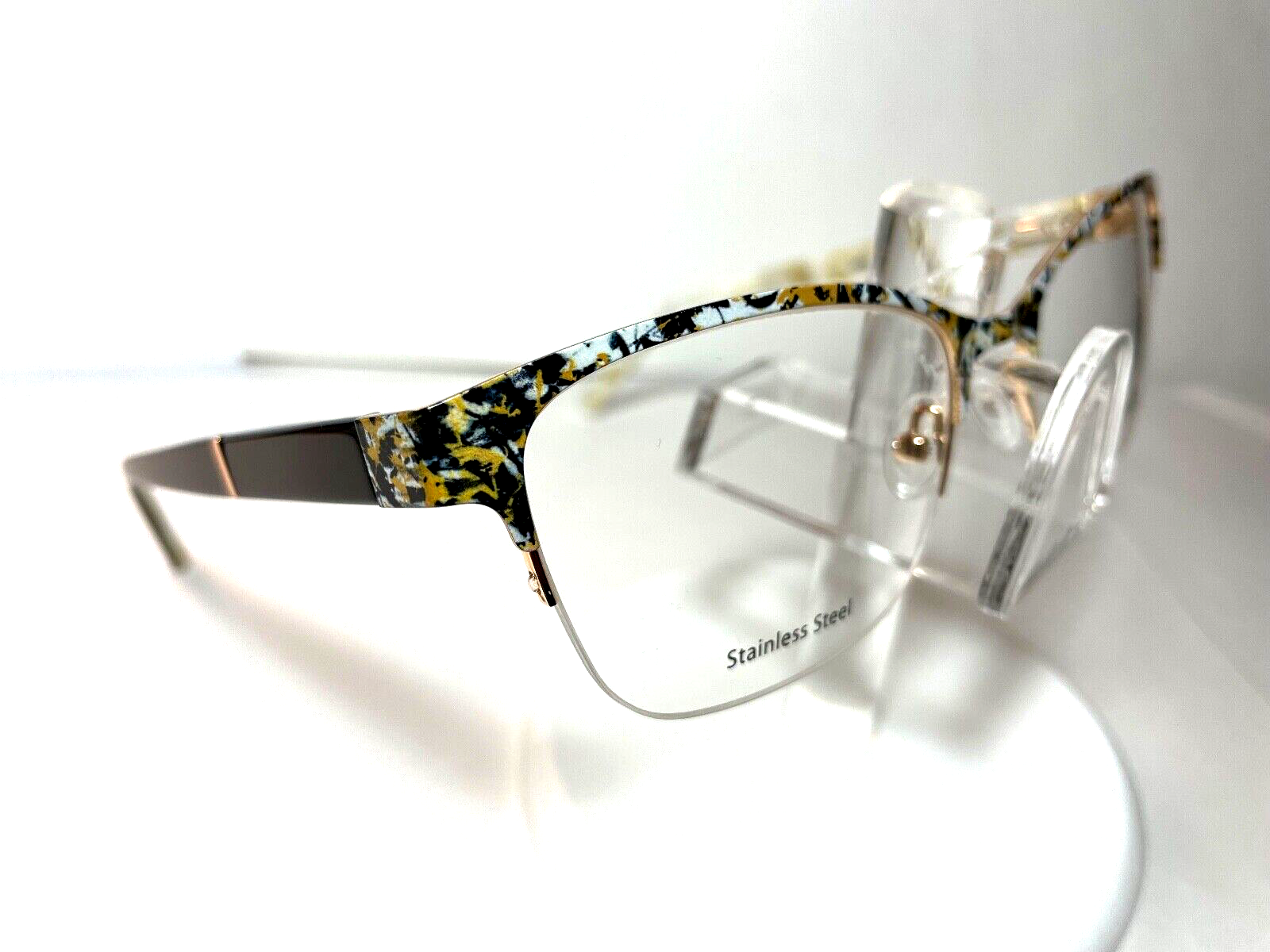 NEW LAMB EYEGLASSES by Gwen Stefani LA091 GOLD BLACK w/LAMB CASE eBay