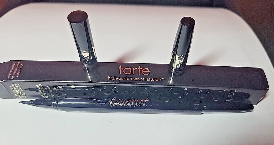 Tarte Tarteist Double Take Liquid Eyeliner Gel Pencil Duo (White Gold/Black) NIB - Image 3 of 4