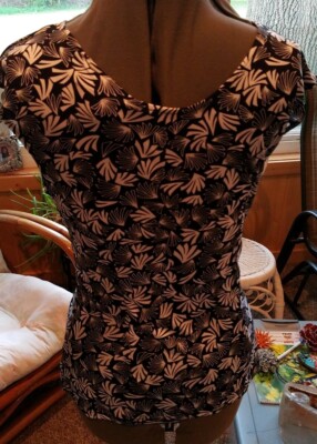 Chemise pour femmes à col souple et motif noir et blanc 19175
