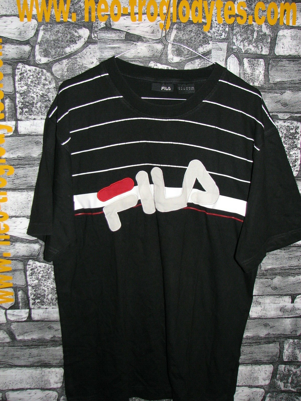 T SHIRT Fila tennis cotton VINTAGE RETRO jersey shirt trikot maillot '90s