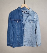 Ashley Mason White Denim Jacket Distressed Ladies Small