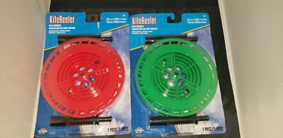X-Kites Brainstorm KiteReeler Kite Reeler Winder 25lb x 200 Nylon Red and Green 