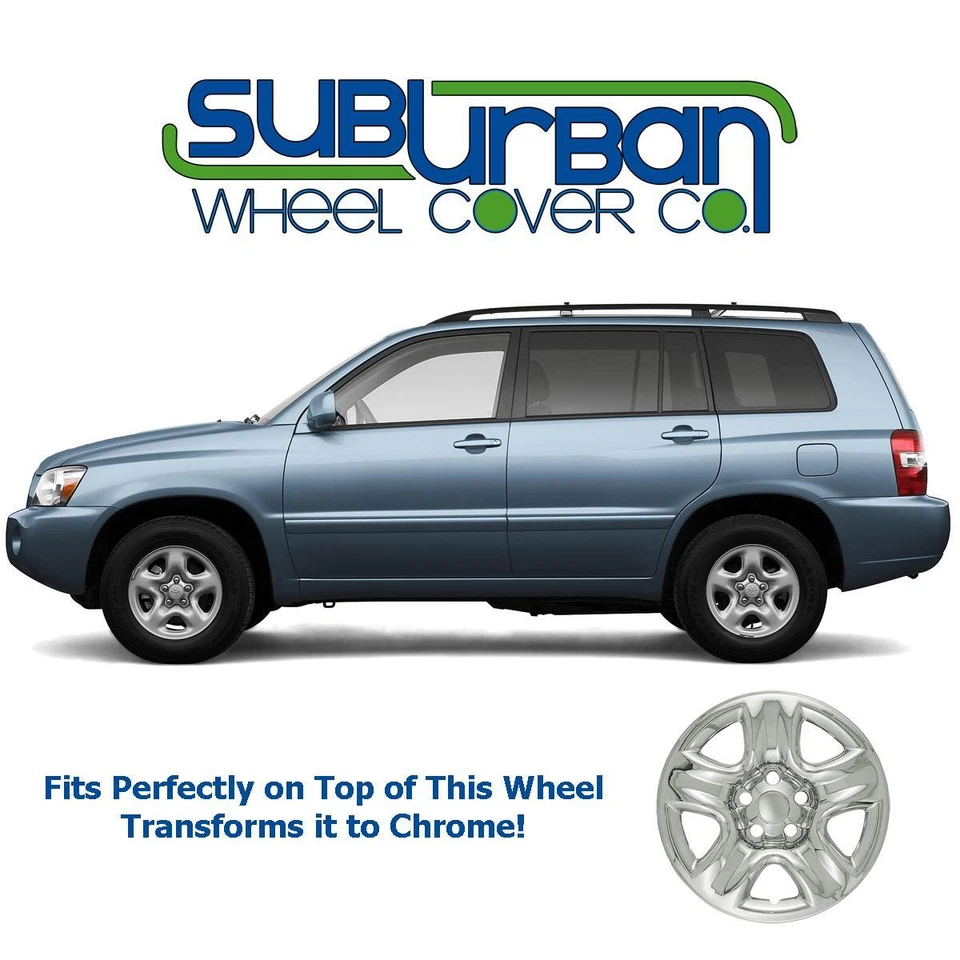 Tapacubos cromados de 5 radios para Toyota RAV4 / Highlander 16" # JUEGO IMP42X/4 Foto 2 de 4